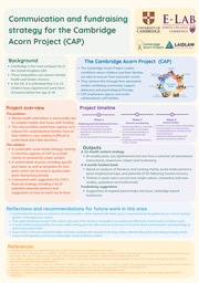 Project Poster: Communication and Fundraising strategy for the Cambridge Acorn Project (CAP)