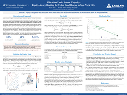 Allocation Under Scarce Capacity: Equity-Aware Routing for Urban Food Rescue in New York City