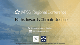 Call for Abstracts - International Association of Political Science Students (IAPSS) Regional Conference 2019: Paths towards Climate Justice