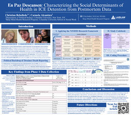 Research Poster/Paper | En Paz Descanse: Characterizing the Social Determinants of Health in ICE Detention from Postmortem Data