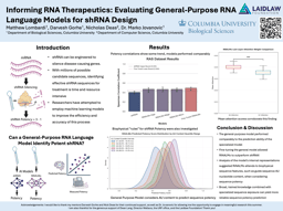 Research Poster: Evaluating General-Purpose RNA Language Models for shRNA Design