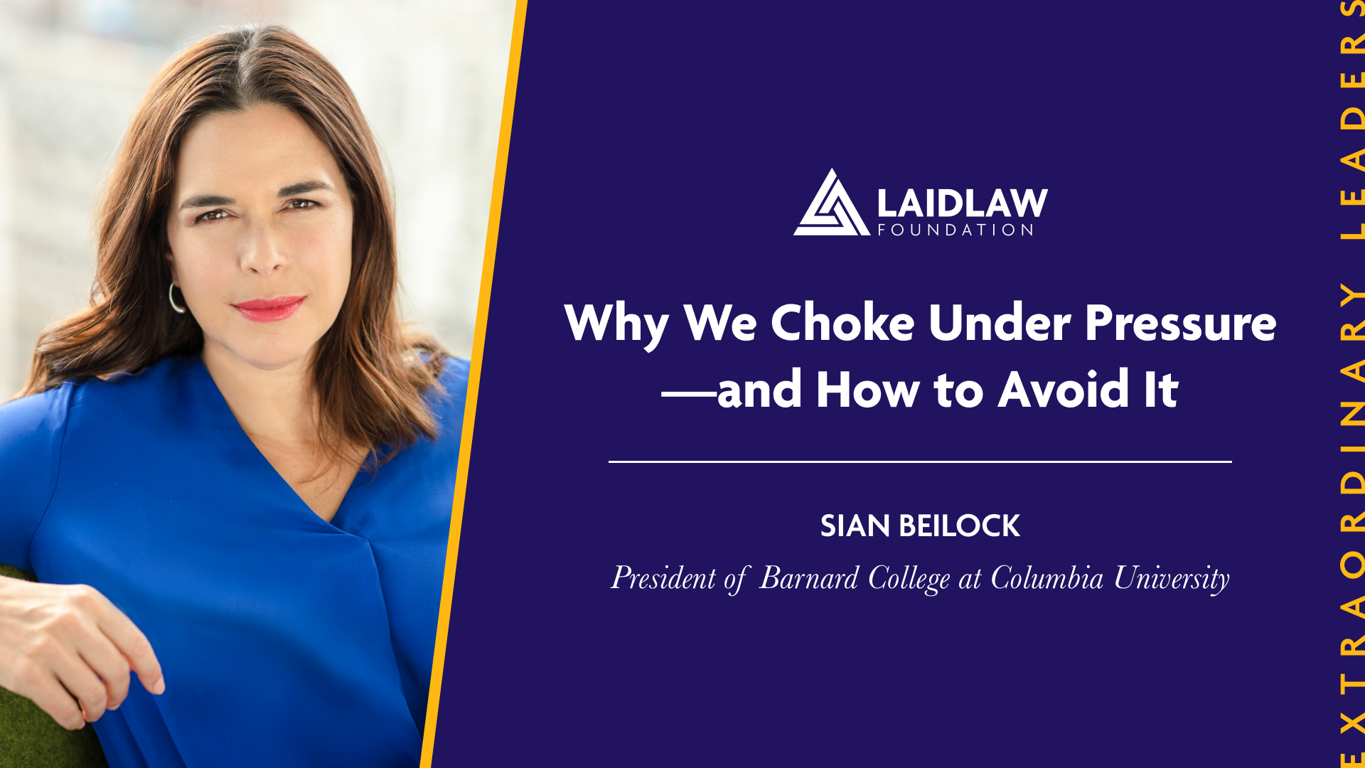 WEBINAR | Why We Choke: In Conversation with Sian Beilock