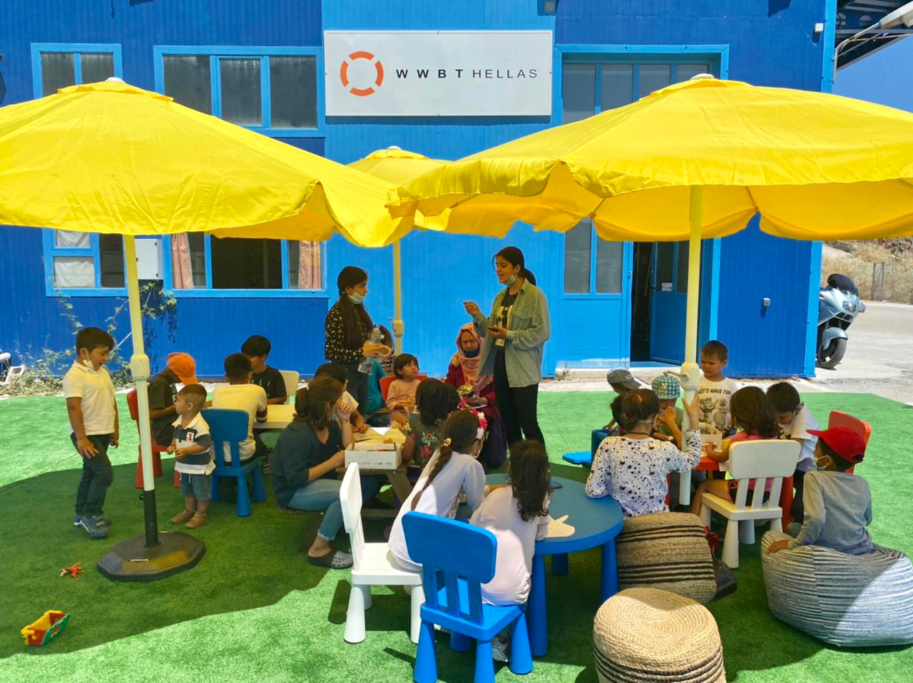 Volunteering at a women and children's refugee centre