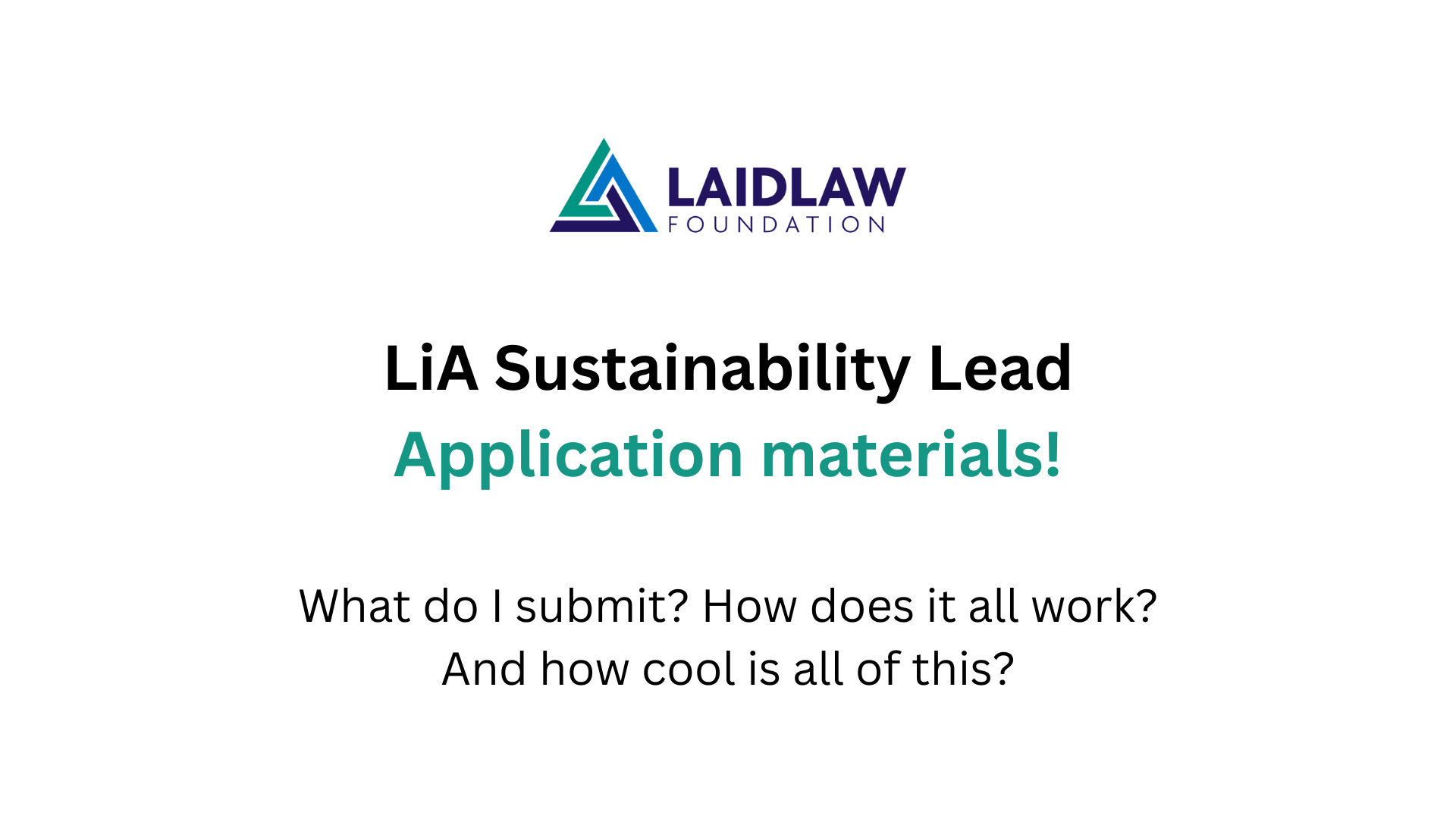 Application materials!