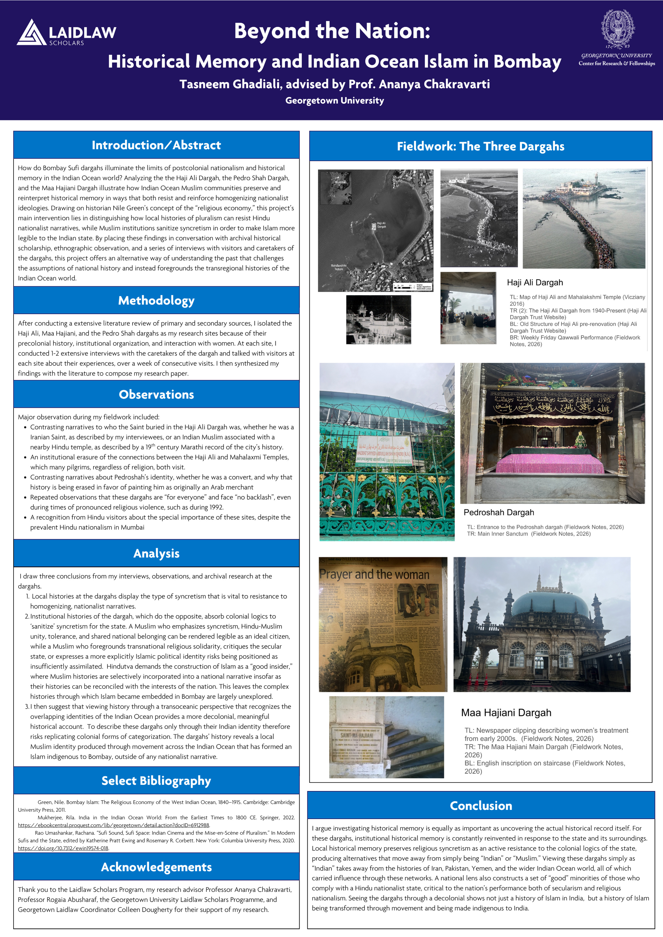 Research Poster: Beyond the Nation: Historical Memory and Indian Ocean Islam in Bombay